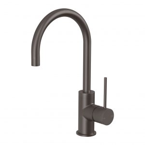Vivid Slimline Sink Mixer 160mm Gooseneck Brushed Carbon-Lead Free