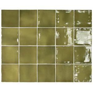 MANACOR BASIL GREEN 100x100 GLOSS
