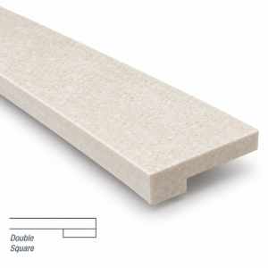 Custom double square tile edge