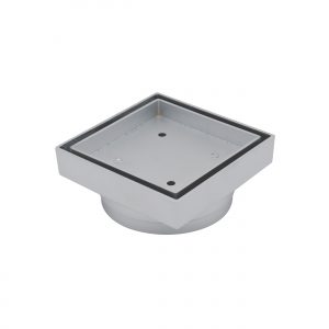 Bermuda Smart Floor Waste 115x115mm 80/100mm Outlet Satin Chrome