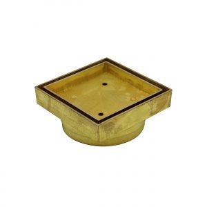 Bermuda Smart Floor Waste 115x115mm 80/100mm Outlet Polish Brass