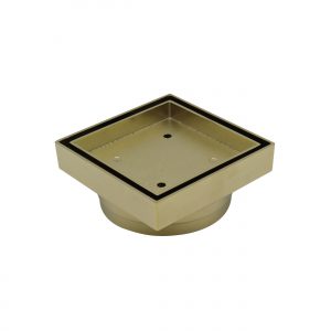 Bermuda Smart Floor Waste 115x115mm 80/100mm Outlet Brushed Gold