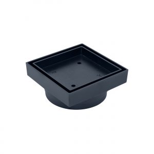 Bermuda Smart Floor Waste 115x115mm 80/100mm Outlet Brushed Gunmetal Grey