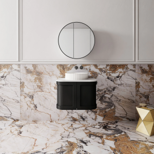 Westminster 600mm Matt Black Wall Hung Vanity