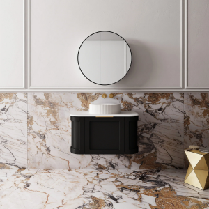 Westminster 750mm Matt Black Wall Hung Vanity
