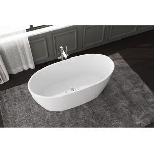 Milano Oval Freestanding Bath 1300 Gloss White