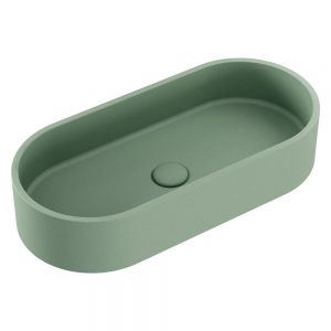 Jada Pill Concrete Above Counter Basin, Sage