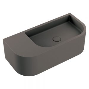 Blanca Concrete Wall Hung Basin, Warm Grey