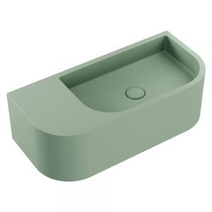 Blanca Concrete Wall Hung Basin, Sage