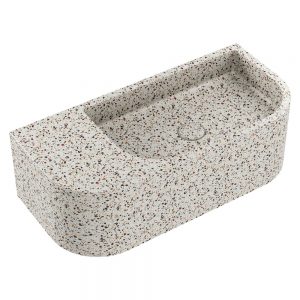 Blanca Concrete Wall Hung Basin, Terrazzo