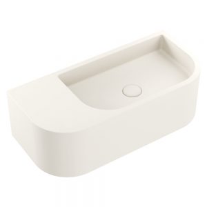 Blanca Concrete Wall Hung Basin, Warm White