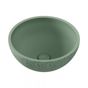 Alba Round Concrete Above Counter Basin, Sage