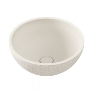 Alba Round Concrete Above Counter Basin, Warm White