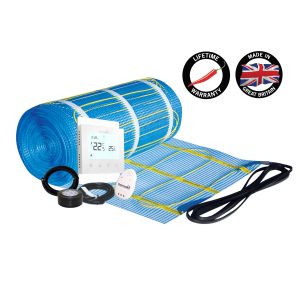 Thermonet 150W/m² Undertile Heating Kit with White Thermostat