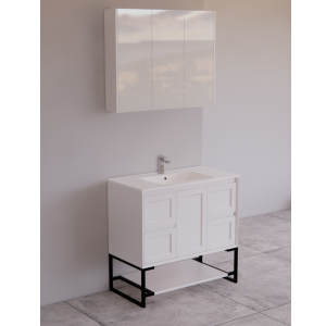 Uni Hampton Vanity 900 Matt White With Stand