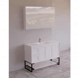 Uni Hampton Vanity 1200 Matt White With Stand