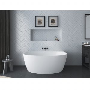 Milano Back To Wall Bath 1300 Gloss White