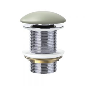 Pop-Up 32mm Non-Overflow Basin Waste Matte Olive Ceramic Cap