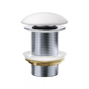 Pop-Up 32mm Non-Overflow Basin Waste Matte White Ceramic Cap