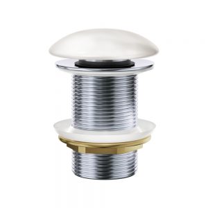 Pop-Up 32mm Non-Overflow Basin Waste Gloss White Ceramic Cap