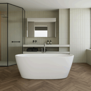 Milano Oval Freestanding Bath 1500 Matt White
