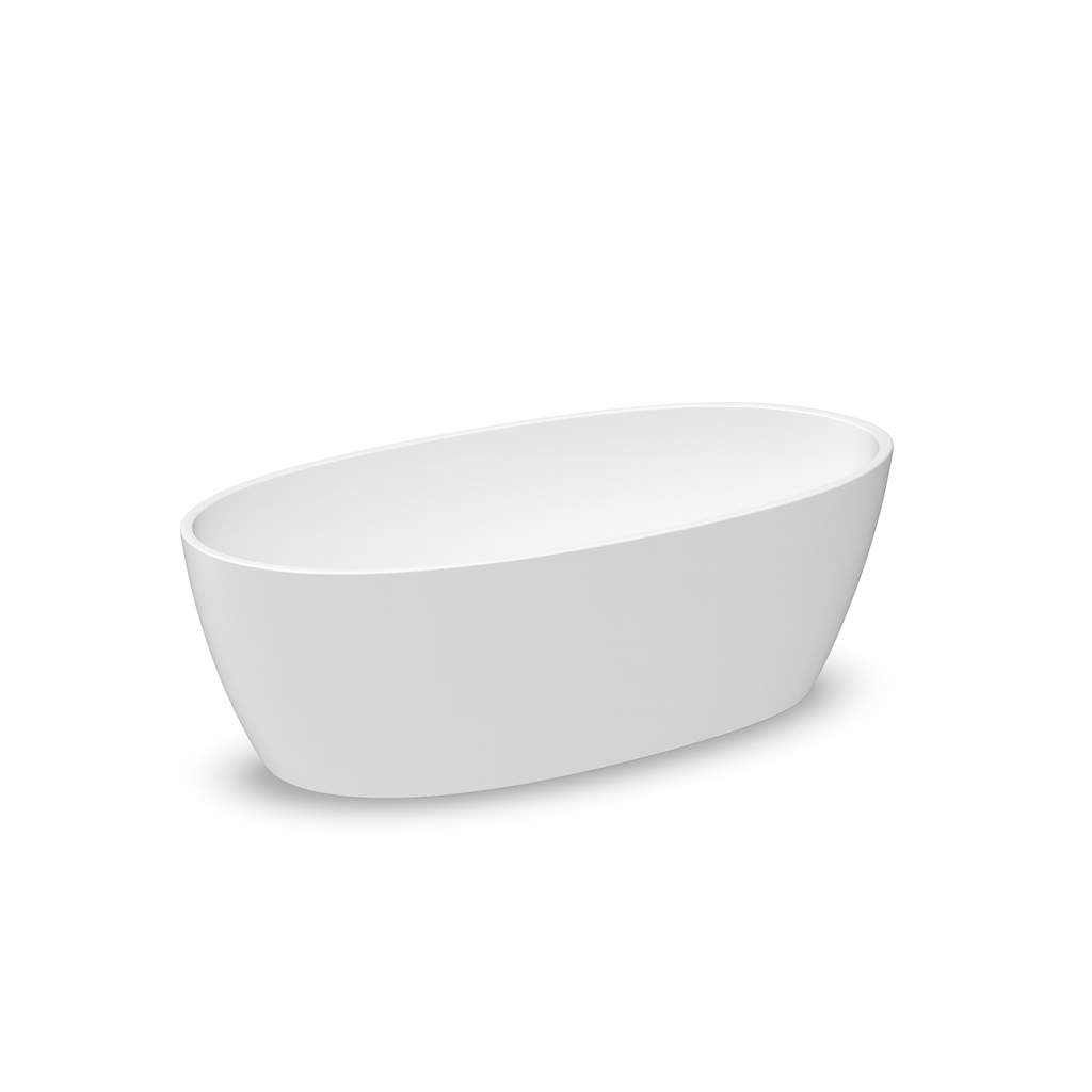 Milano Oval Freestanding Bath 1700 Matt White