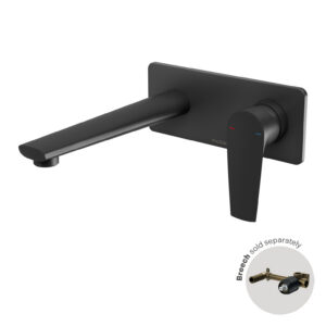 Phoenix Arlo Wall Basin / Bath Mixer Set 200mm (Trim Kit Only) – Matt Black