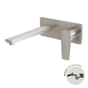 Phoenix Arlo Wall Basin / Bath Mixer Set 200mm (Trim Kit Only) - Brushed Nickel