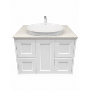 Uni Hampton Vanity Stone Top Combo 750mm Wall Hung